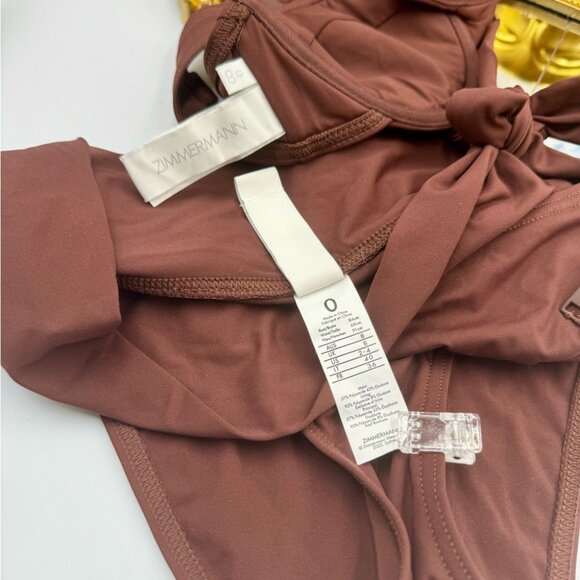 🆕 ZIMMERMANN 🧿 NWOT Separates Balconette & Scarf HW Pant Bikini Set Sz 0 = US2 - Picture 14 of 16